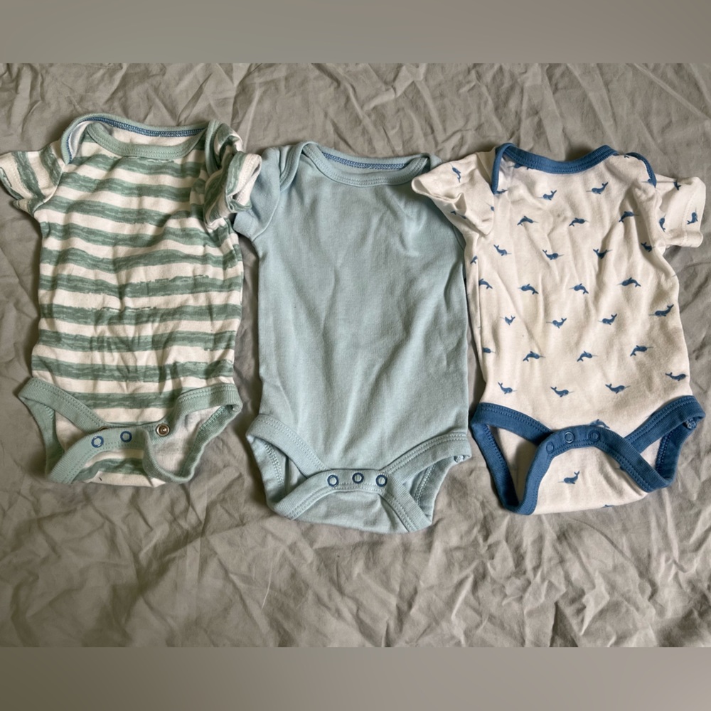3 cloud island onesie bodysuits (boys/unisex)